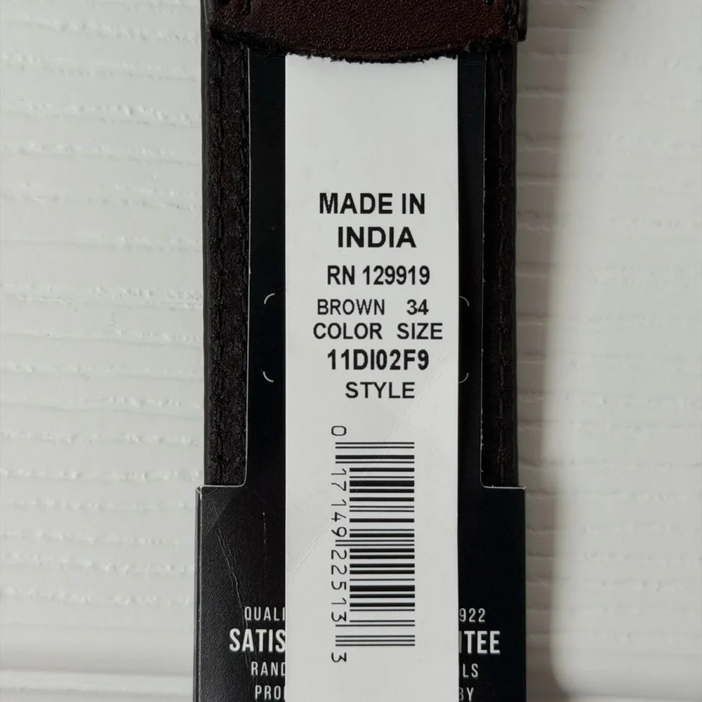 Dickies Brown Genuine Leather Belt Men’s Size 34 |Dickies Men’s Leather Belt NWT